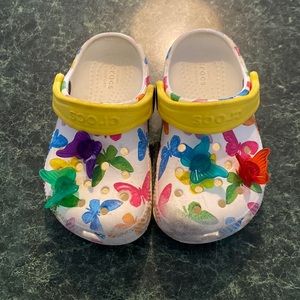 Toddler girl butterfly crocs